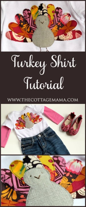 Turkey Shirt Tutorial from The Cottage Mama. www.thecottagemama.com