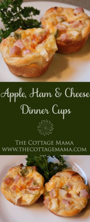 Apple, Ham and Cheese Dinner Cups from The Cottage Mama. www.thecottagemama.com
