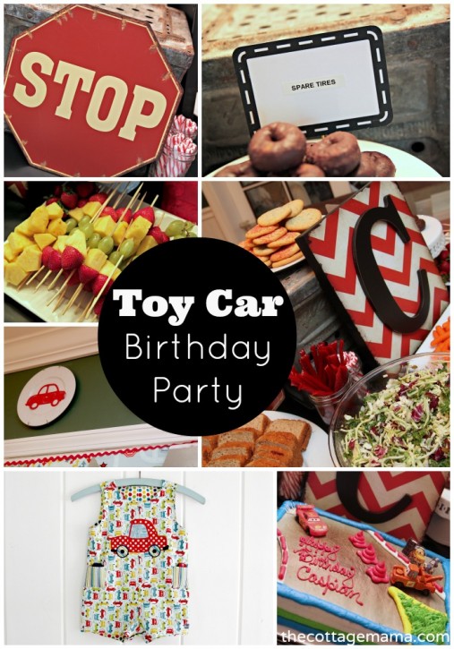 Toy Car Themed Boys Birthday Party from The Cottage Mama. www.thecottagemama.com
