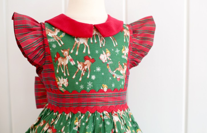 Georgia Vintage Christmas Dress. Pattern from The Cottage Mama. www.thecottagemama.com