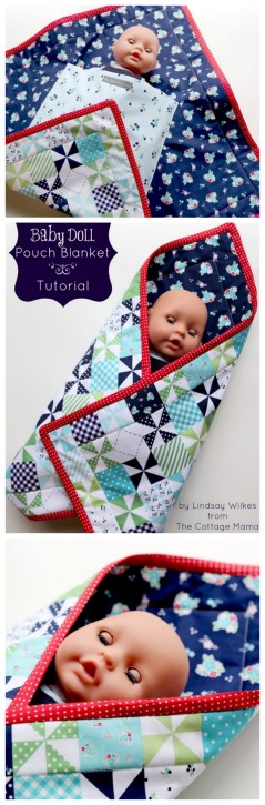 Baby Doll Pouch Tutorial and FREE Pattern from The Cottage Mama. Such a great idea!!