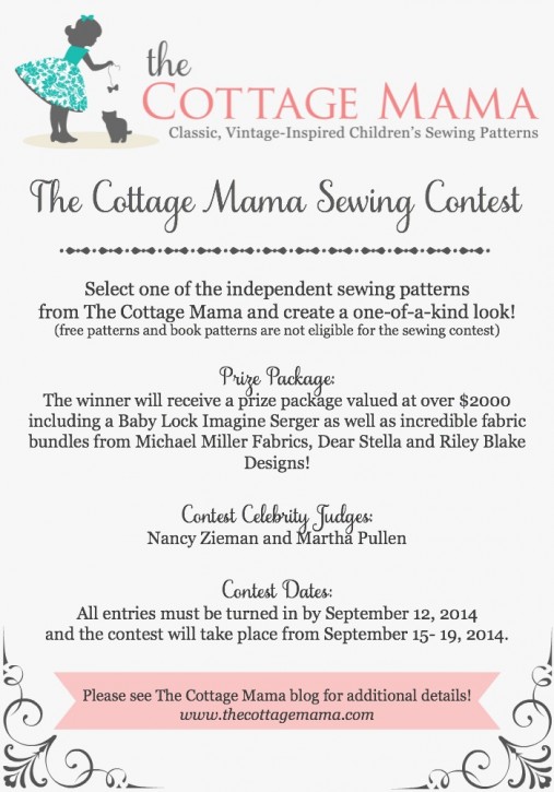 The Cottage Mama Sewing Contest. www.thecottagemama.com