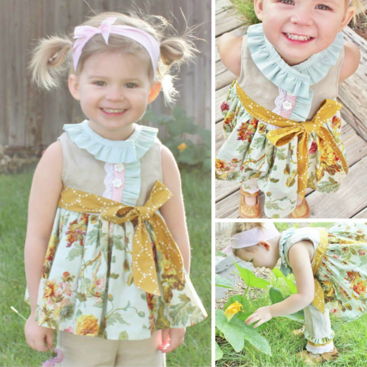 Miss Matilda Dress and Top Pattern. Skip and Play Pants and Capris Pattern. From The Cottage Mama. www.thecottagemama.com