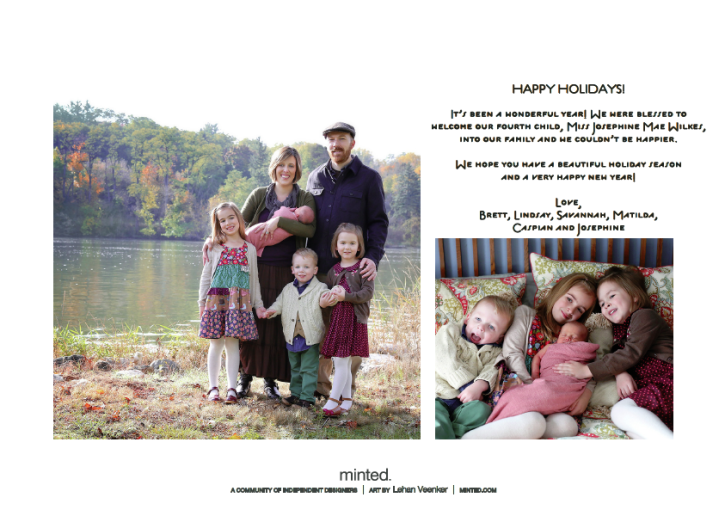 Holiday Card from The Cottage Mama