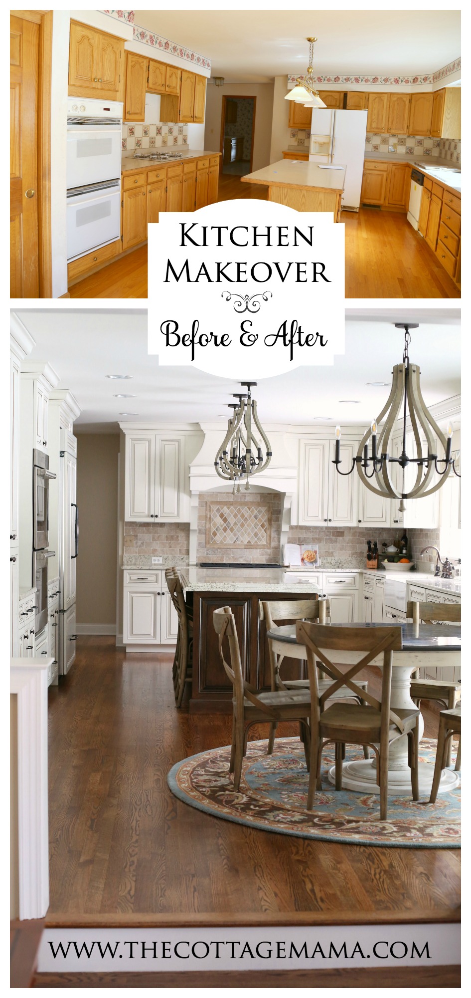 Check out this incredible before and after kitchen makeover from The Cottage Mama. Amazing!
