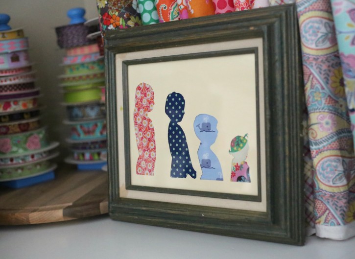 Fabric Silhouette Art from The Cottage Mama. www.thecottagemama.com