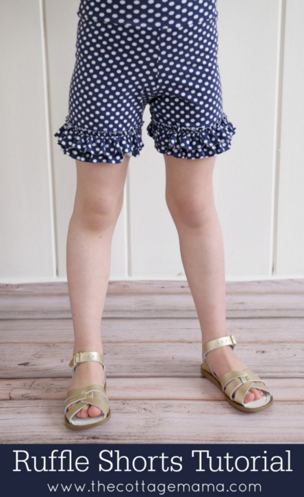 Ruffle Shorts. FREE Tutorial from The Cottage Mama.