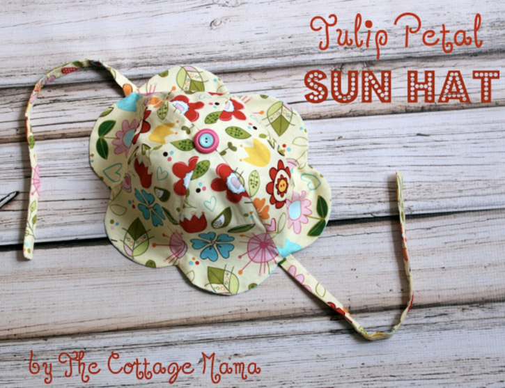 FREE Tulip Petal Sun Hat Pattern from The Cottage Mama.
