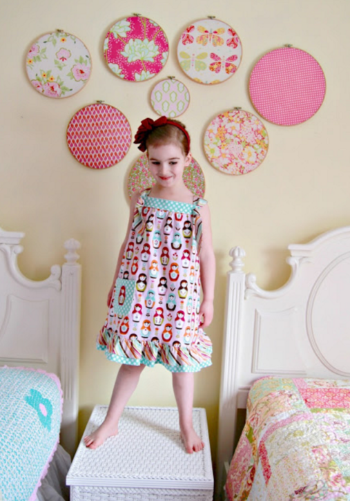 Easy Knot Dress Free Pattern and Tutorial from The Cottage Mama.