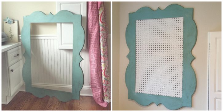 DIY Framed Pegboard Tutorial. Sewing and Craft Room. The Cottage Mama.