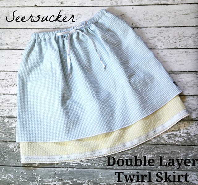 Double Layer Twirl Skirt Free Sewing Pattern from The Cottage Mama. More Back to School Sewing.