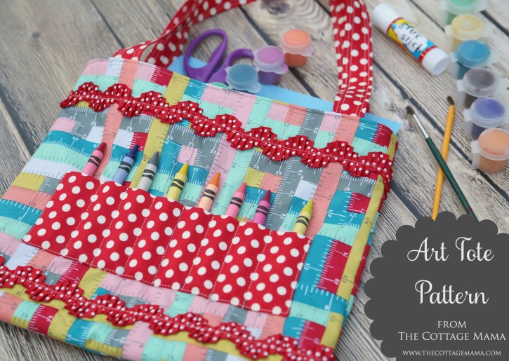 Crayon Art Tote Pattern and Tutorial from The Cottage Mama.  ...