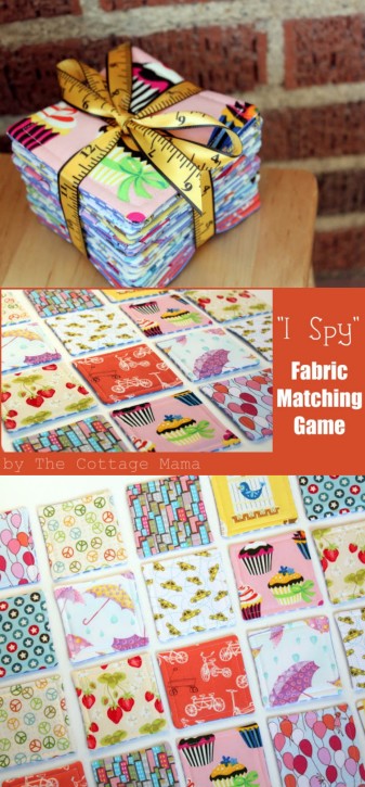 I Spy Fabric Matching Game from The Cottage Mama. www.thecottagemama.com