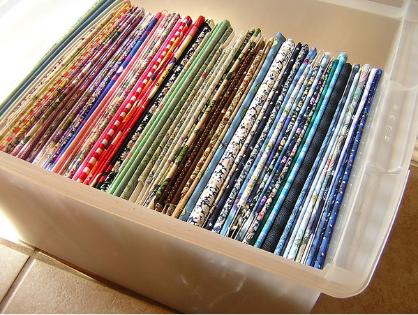 Fabric Organization: Comic Book Boards and File Folders - The