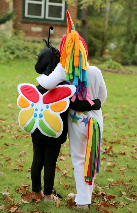 Rainbow Unicorn and Rainbow Butterfly Costumes from The Cottage Mama. www.thecottagemama.com