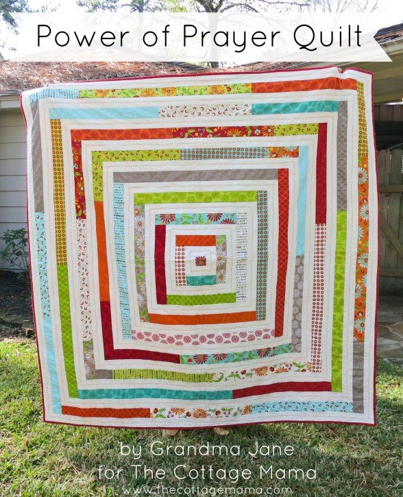 Power of Prayer Quilt by Grandma Jane for The Cottage Mama. www.thecottagemama.com