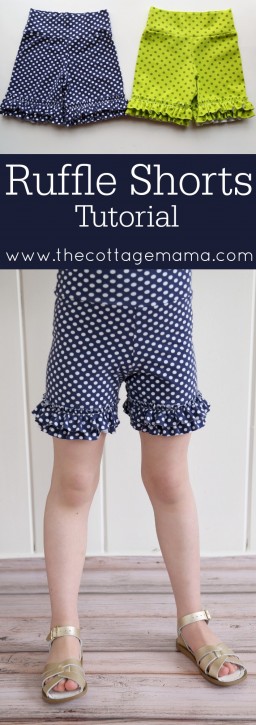 Ruffle Shorts Tutorial from The Cottage Mama. 