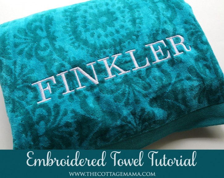 Embroidered Towel Tutorial by Lindsay Wilkes from The Cottage Mama. www.thecottagemama.com