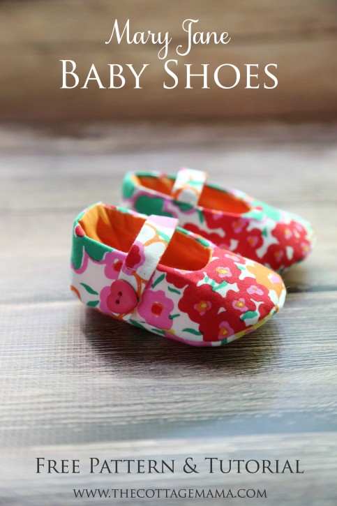 Mary Jane Baby Shoes FREE Pattern and Tutorial from The Cottage Mama. www.thecottagemama.com