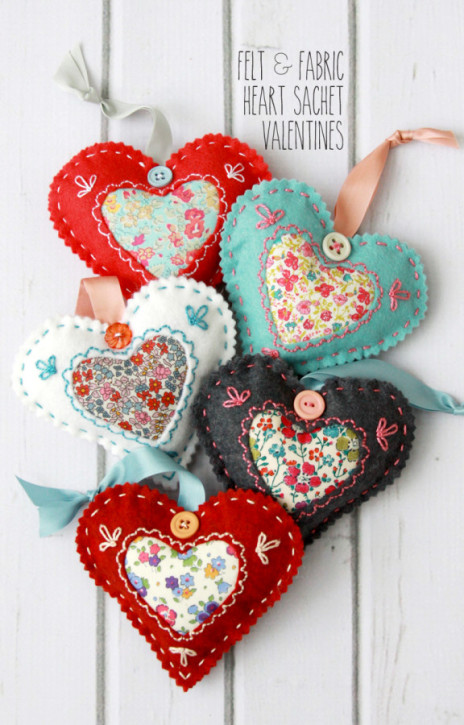 Free Patterns to Sew for Valentine's Day on The Cottage Mama. www.thecottagemama.com