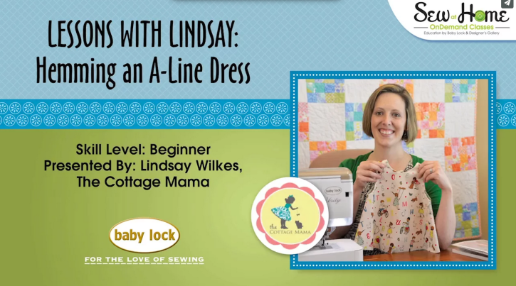 How to Hem a Lined A-Line Dress by Lindsay Wilkes from The Cottage Mama. Great how-to video.....perfect for visual learners!