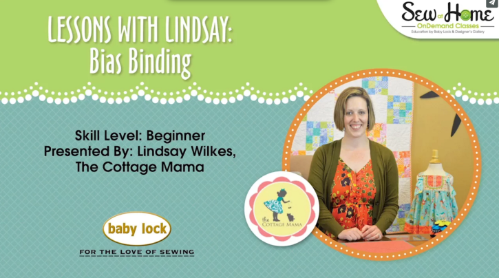 Lessons with Lindsay Sewing Video: Bias Binding