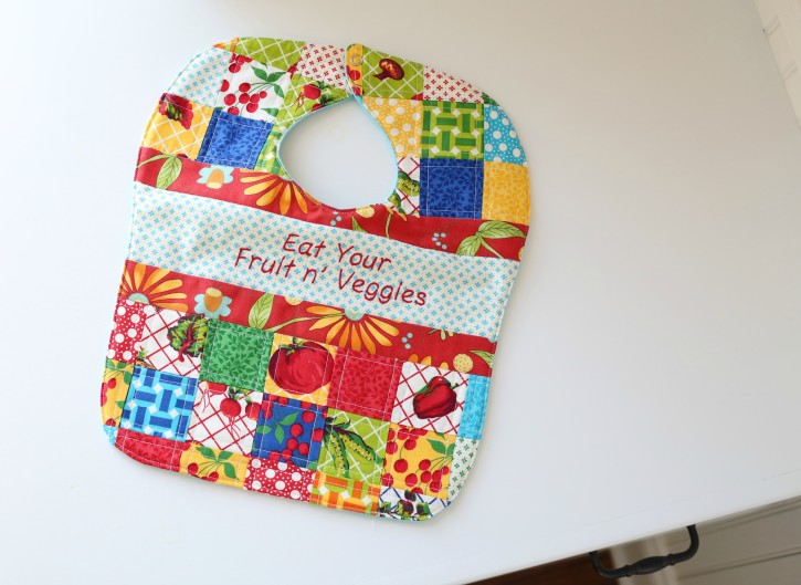 Patchwork Quilted Baby Bib Pattern. www.thecottagemama.com