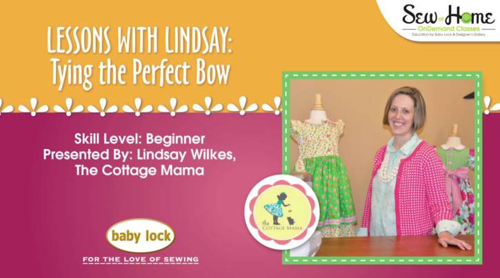 Learn to tie the perfect bow on a little girls' dress! Lessons with Lindsay by The Cottage Mama.