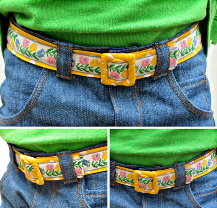 Reversible Vintage Trim Belt from The Cottage Mama. Sewing Pattern and Tutorial. 