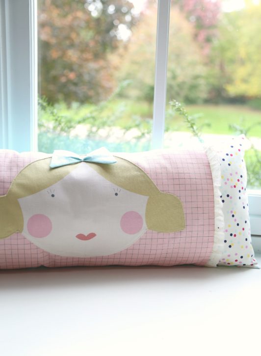 Goldie Dolly Pillow by Lindsay Wilkes from The Cottage Mama. www.thecottagemama.com