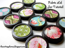 Craft Room Organization: Fabric Lid Jar Tutorial