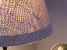 Burlap Covered Lamp Shade Tutorial