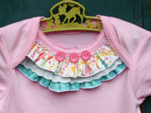 Embellished Onesie Baby Girl Dress