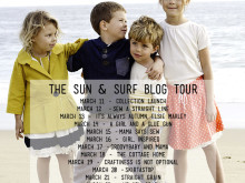 Sun & Surf Pattern Tour ~ Beachy Boat Neck and Santa Monica Cinch