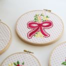 Dainty Darling Machine Embroidery Designs. Coordinates with Dainty Darling Fabric Collection by Lindsay Wilkes from The Cottage Mama for Riley Blake Designs.