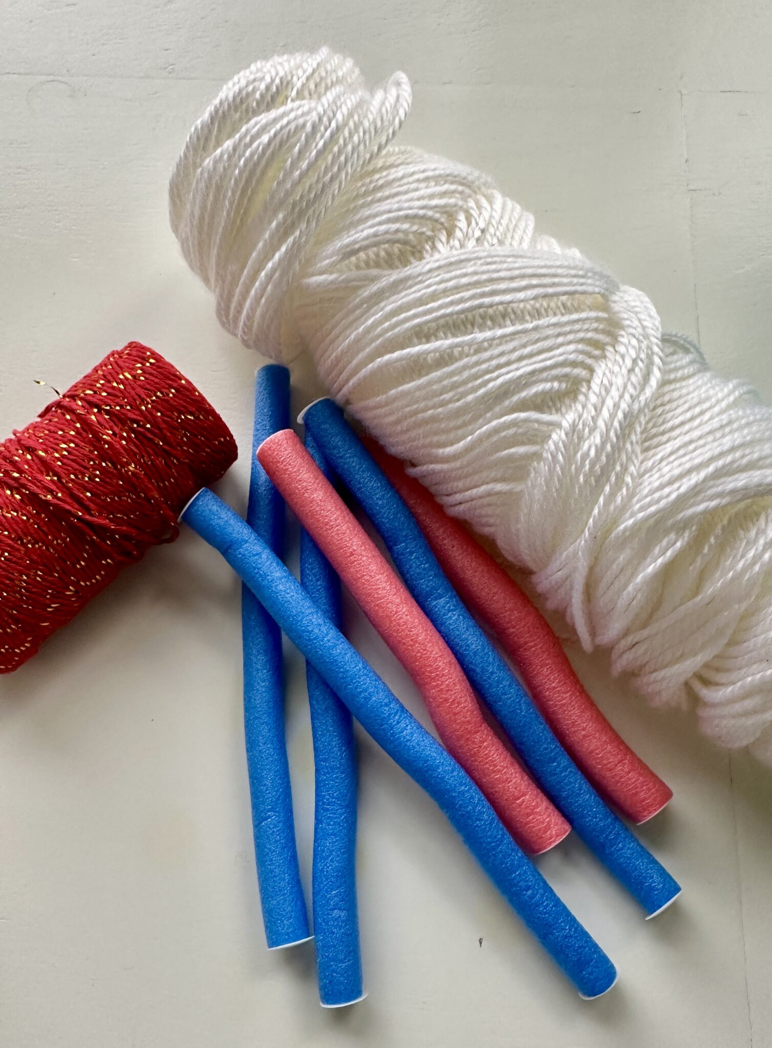 DIY Christmas Decor ~ Yarn Candy Canes - The Cottage Mama