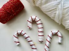 DIY Christmas Decor ~ Yarn Candy Canes