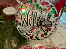 DIY Acrylic Glitter Christmas Ornament